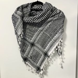 Keffiyeh scarf black and white